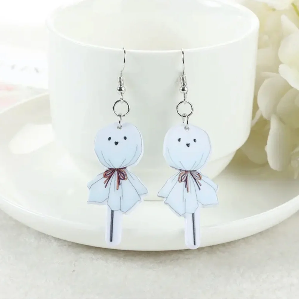 Brand New SET OF TWO Retro Ghost Earrings - Halloween Jewelry, Handmade